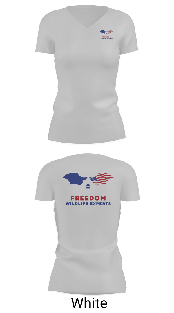 Womens Short Sleeve Vneck Shirt, FREEDOM WILDLIFE EXPERTS, , Teamtime, Team time, sublimation, custom sports apparel, team uniforms, spirit wear, spiritwear, sports uniforms, custom shirts, team store, custom team store, fundraiser sports, apparel fundraiser