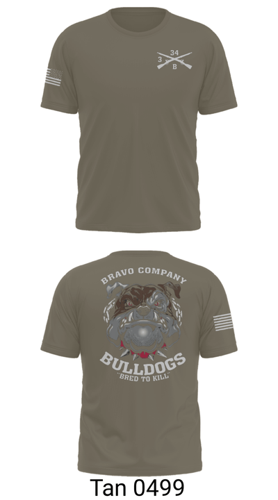 B/3-34 Bulldogs 76121406 Old School Cotton Feel Shirt - 70