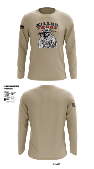 Long Sleeve Performance Shirt, 3/2CR Killer Troop, Army, Teamtime, Team time, sublimation, custom sports apparel, team uniforms, spirit wear, spiritwear, sports uniforms, custom shirts, team store, custom team store, fundraiser sports, apparel fundraiser