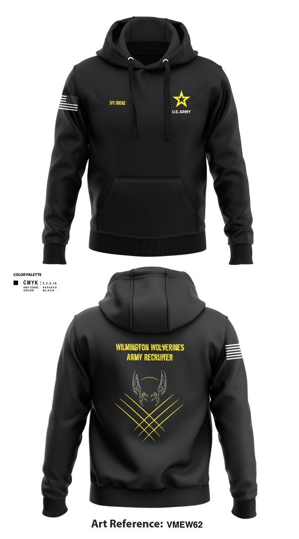 Hoodie, Wilmington Army Recruiting Station, Army, Teamtime, Team time, sublimation, custom sports apparel, team uniforms, spirit wear, spiritwear, sports uniforms, custom shirts, team store, custom team store, fundraiser sports, apparel fundraiser