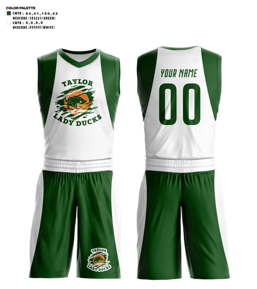 Basketball Uniform, Taylor High School Basketball, Women's Basketball, Teamtime, Team time, sublimation, custom sports apparel, team uniforms, spirit wear, spiritwear, sports uniforms, custom shirts, team store, custom team store, fundraiser sports, apparel fundraiser