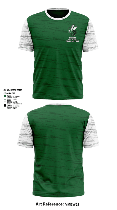 Highland High School Track and Field 30222652 Short Sleeve Performance Shirt - 1