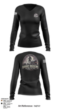 Gravediggers 54270931 Women's Long Sleeve V-neck Shirt - 107