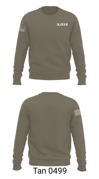 Crew Neck Sweatshirt, 3./212, Army, Teamtime, Team time, sublimation, custom sports apparel, team uniforms, spirit wear, spiritwear, sports uniforms, custom shirts, team store, custom team store, fundraiser sports, apparel fundraiser