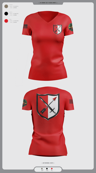 Womens Short Sleeve Vneck Shirt, 31st Chemical Brigade, Army, Teamtime, Team time, sublimation, custom sports apparel, team uniforms, spirit wear, spiritwear, sports uniforms, custom shirts, team store, custom team store, fundraiser sports, apparel fundraiser