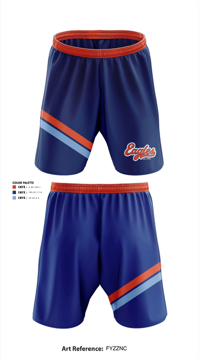 Tri-City Eagles 25600570 Athletic Shorts With Pockets - 10