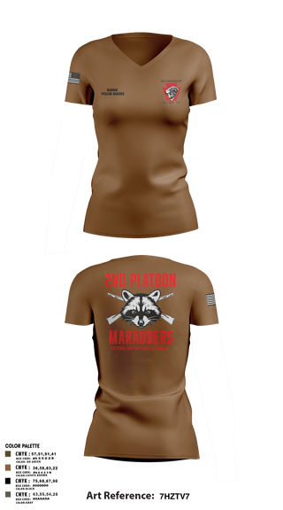 Womens Short Sleeve Vneck Shirt, Charger Co. / 2-112th Infantry Battalion, National Guard, Teamtime, Team time, sublimation, custom sports apparel, team uniforms, spirit wear, spiritwear, sports uniforms, custom shirts, team store, custom team store, fundraiser sports, apparel fundraiser