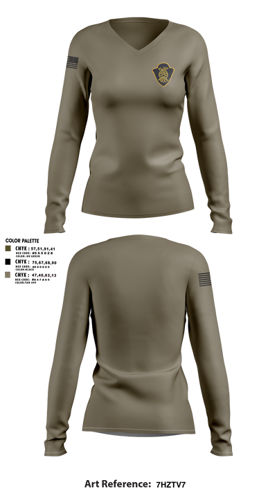 City of Flint Police 13953142 Women's Long Sleeve V-neck Shirt - 3