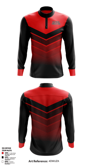 Quarter Zip Jacket, Chatham High School Wrestling, Wrestling, Teamtime, Team time, sublimation, custom sports apparel, team uniforms, spirit wear, spiritwear, sports uniforms, custom shirts, team store, custom team store, fundraiser sports, apparel fundraiser