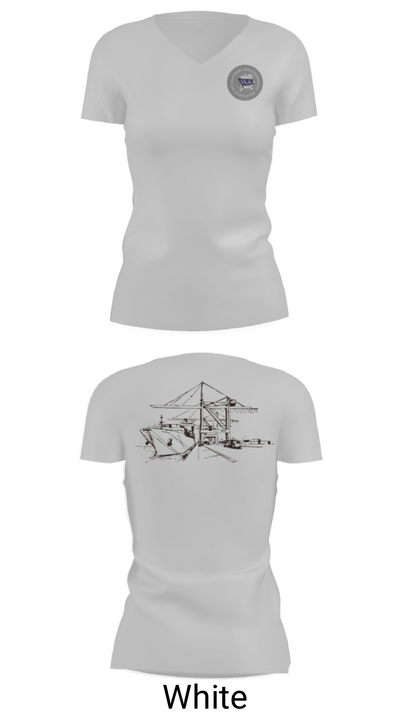 Howland Hook Marine Terminal 56370038 Women's Short Sleeve V-neck Shirt - 19