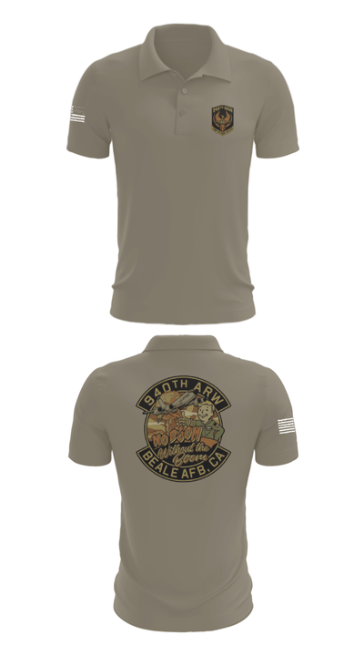940 Air Refueling Wing 53360157 Short Sleeve Performance Polo - 67