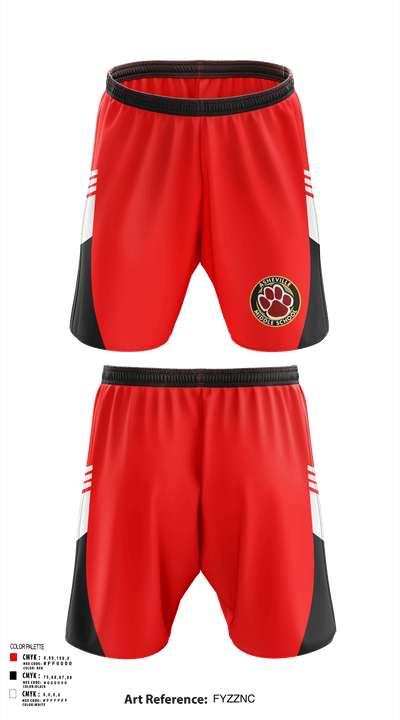 Asheville Middle School Football 31646699 Athletic Shorts With Pockets - 115
