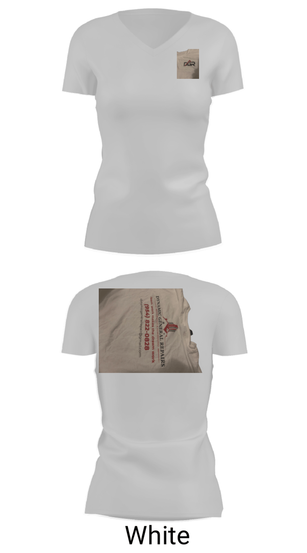 Women's Short Sleeve Vneck Shirt, Dynamic General Repairs Inc, , Teamtime, Team time, sublimation, custom sports apparel, team uniforms, spirit wear, spiritwear, sports uniforms, custom shirts, team store, custom team store, fundraiser sports, apparel fundraiser