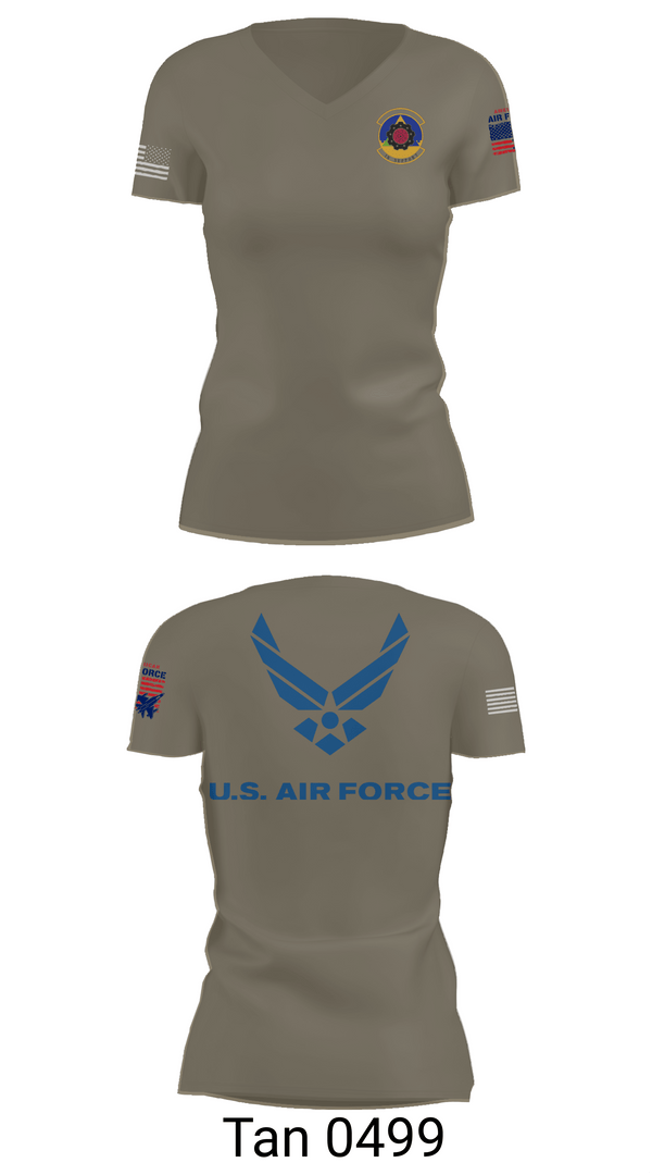 Womens Short Sleeve Vneck Shirt, 4th Component Maintenance Squadron, , Teamtime, Team time, sublimation, custom sports apparel, team uniforms, spirit wear, spiritwear, sports uniforms, custom shirts, team store, custom team store, fundraiser sports, apparel fundraiser