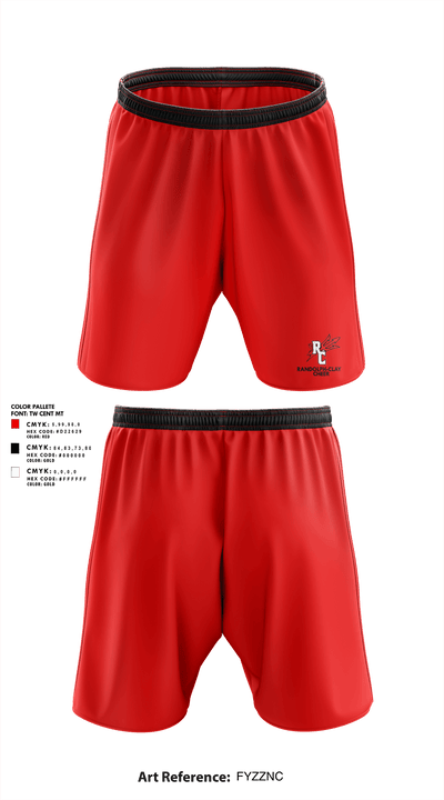 Randolph-Clay High School Cheer 6974584 Athletic Shorts With Pockets - 1