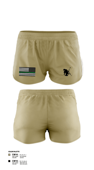 Womens Shorts, C co 1-185 Th, Army, Teamtime, Team time, sublimation, custom sports apparel, team uniforms, spirit wear, spiritwear, sports uniforms, custom shirts, team store, custom team store, fundraiser sports, apparel fundraiser