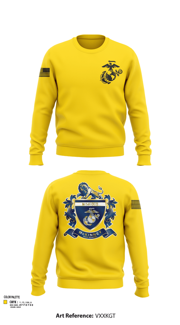 Crew Neck Sweatshirt, MHS MCJROTC, Marines, Teamtime, Team time, sublimation, custom sports apparel, team uniforms, spirit wear, spiritwear, sports uniforms, custom shirts, team store, custom team store, fundraiser sports, apparel fundraiser