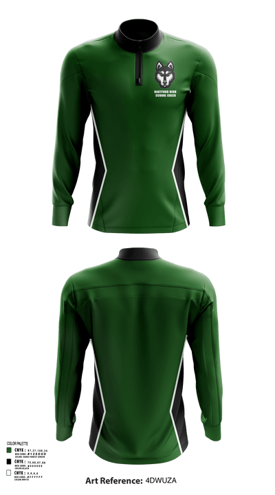 Hartford High School Cheer 40549424 Quarter Zip Jacket - 131