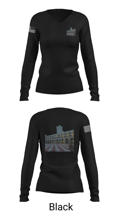 Palmetto Battlion 20426717 Women's Long Sleeve V-neck Shirt -1 37