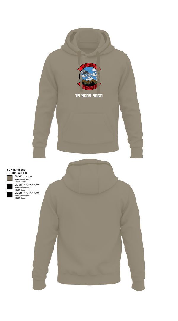 Hoodie, 75 HCOS SGGD, Air Force, Teamtime, Team time, sublimation, custom sports apparel, team uniforms, spirit wear, spiritwear, sports uniforms, custom shirts, team store, custom team store, fundraiser sports, apparel fundraiser