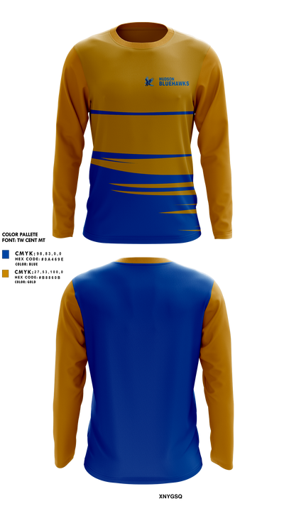 Hudson High School Bowling 54048598 Long Sleeve Performance Shirt 1