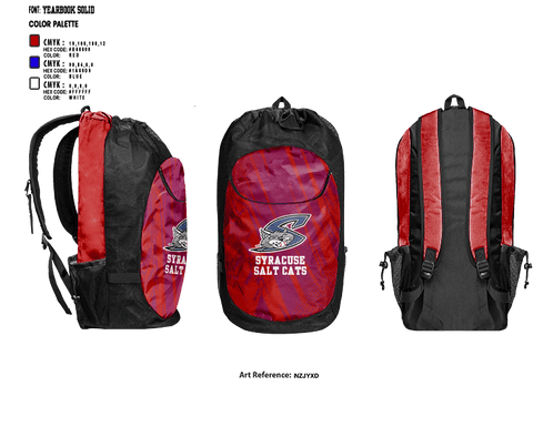 Gear Bag, Syracuse Salt Cats Baseball, Baseball, Teamtime, Team time, sublimation, custom sports apparel, team uniforms, spirit wear, spiritwear, sports uniforms, custom shirts, team store, custom team store, fundraiser sports, apparel fundraiser