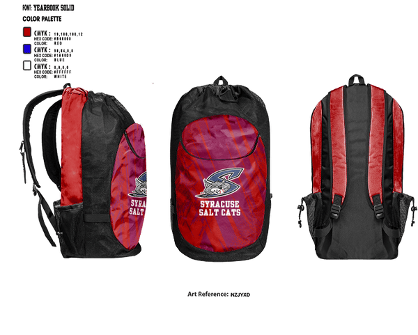 Gear Bag, Syracuse Salt Cats Baseball, Baseball, Teamtime, Team time, sublimation, custom sports apparel, team uniforms, spirit wear, spiritwear, sports uniforms, custom shirts, team store, custom team store, fundraiser sports, apparel fundraiser
