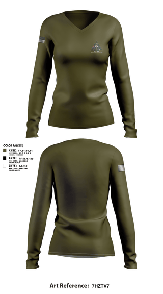 Womens Long Sleeve Vneck Shirt, United States Sheepdog Pack, , Teamtime, Team time, sublimation, custom sports apparel, team uniforms, spirit wear, spiritwear, sports uniforms, custom shirts, team store, custom team store, fundraiser sports, apparel fundraiser