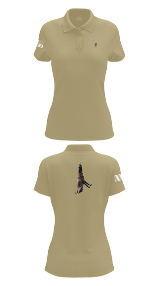 Womens Short Sleeve Performance Polo, Mals K9, Army, Teamtime, Team time, sublimation, custom sports apparel, team uniforms, spirit wear, spiritwear, sports uniforms, custom shirts, team store, custom team store, fundraiser sports, apparel fundraiser