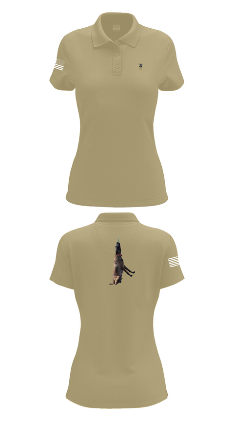 Womens Short Sleeve Performance Polo, Mals K9, Army, Teamtime, Team time, sublimation, custom sports apparel, team uniforms, spirit wear, spiritwear, sports uniforms, custom shirts, team store, custom team store, fundraiser sports, apparel fundraiser