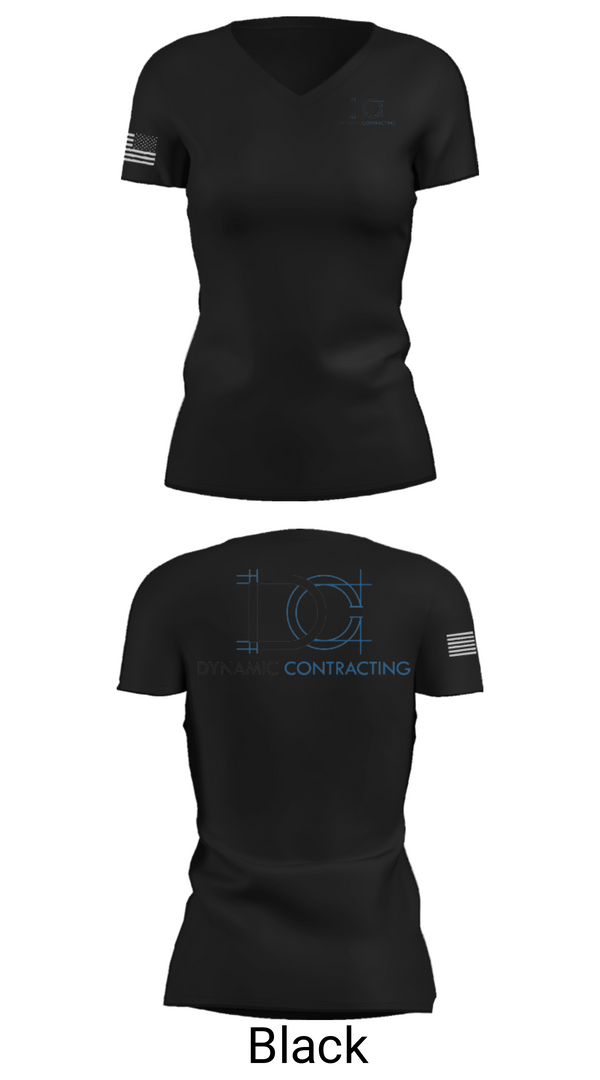 Women's Short Sleeve Vneck Shirt, Dynamic ContractingDynamic Contracting, , Teamtime, Team time, sublimation, custom sports apparel, team uniforms, spirit wear, spiritwear, sports uniforms, custom shirts, team store, custom team store, fundraiser sports, apparel fundraiser