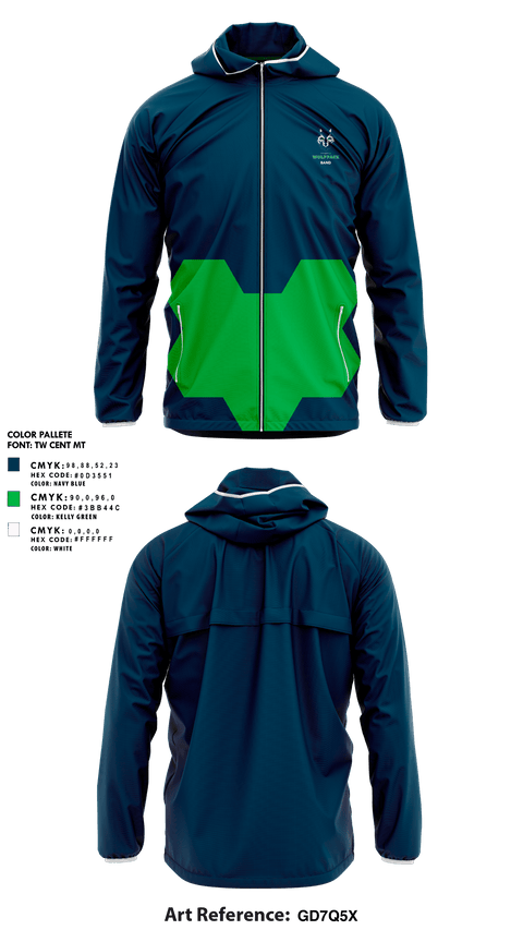 Windbreaker, Livingston Collegiate Academies High School Band, Spirit Store, Teamtime, Team time, sublimation, custom sports apparel, team uniforms, spirit wear, spiritwear, sports uniforms, custom shirts, team store, custom team store, fundraiser sports, apparel fundraiser