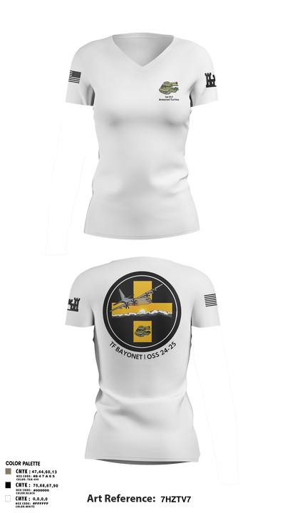 B Co 766 EN BeB 1st Platoon Armored Turtles Women's Short Sleeve V-neck Shirt - 8