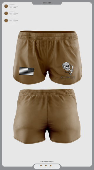 Womens Shorts, 1-112th cav, , Teamtime, Team time, sublimation, custom sports apparel, team uniforms, spirit wear, spiritwear, sports uniforms, custom shirts, team store, custom team store, fundraiser sports, apparel fundraiser