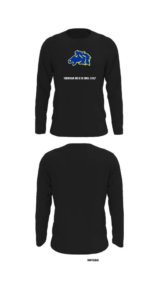 Long Sleeve Performance Shirt, Sheridan High School Golf, Golf, Teamtime, Team time, sublimation, custom sports apparel, team uniforms, spirit wear, spiritwear, sports uniforms, custom shirts, team store, custom team store, fundraiser sports, apparel fundraiser