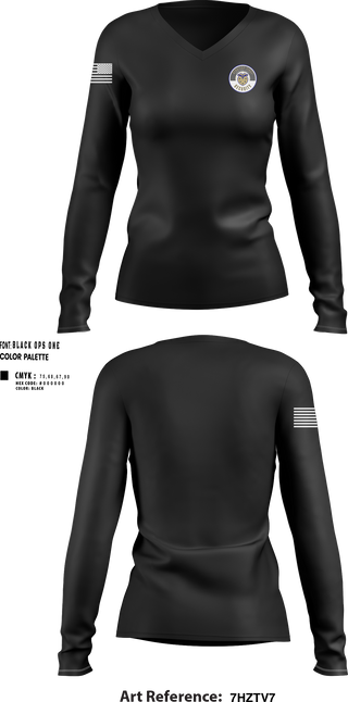 Womens Long Sleeve Vneck Shirt, Strategy First Mission Support Services LLC, , Teamtime, Team time, sublimation, custom sports apparel, team uniforms, spirit wear, spiritwear, sports uniforms, custom shirts, team store, custom team store, fundraiser sports, apparel fundraiser