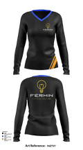 Fermin Electrical Solutions 82376391 Women's Long Sleeve V-neck Shirt -1 127