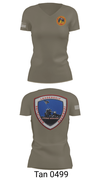 Lancaster County Young Marines 89976049 Women's Short Sleeve V-neck Shirt - 68