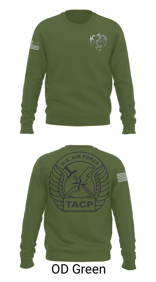 Crew Neck Sweatshirt, 18th Air Support Operations Group, Air Force, Teamtime, Team time, sublimation, custom sports apparel, team uniforms, spirit wear, spiritwear, sports uniforms, custom shirts, team store, custom team store, fundraiser sports, apparel fundraiser