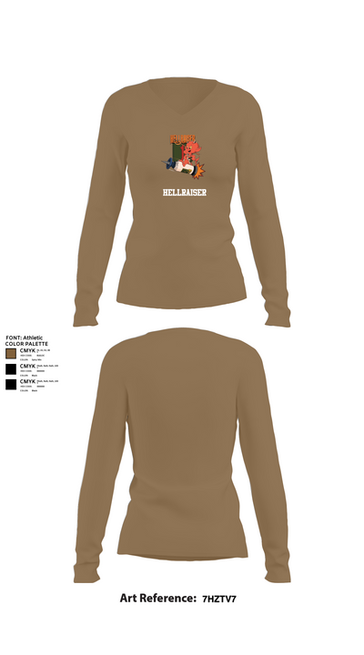Hellraiser 15365776 Women's Long Sleeve V-neck Shirt - 2