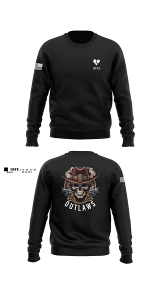 Crew Neck Sweatshirt, Outlaw Platoon, , Teamtime, Team time, sublimation, custom sports apparel, team uniforms, spirit wear, spiritwear, sports uniforms, custom shirts, team store, custom team store, fundraiser sports, apparel fundraiser