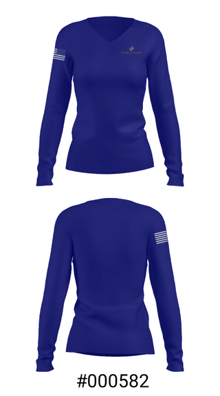 Women's Long Sleeve Vneck Shirt, Stable DoorStable Door, , Teamtime, Team time, sublimation, custom sports apparel, team uniforms, spirit wear, spiritwear, sports uniforms, custom shirts, team store, custom team store, fundraiser sports, apparel fundraiser