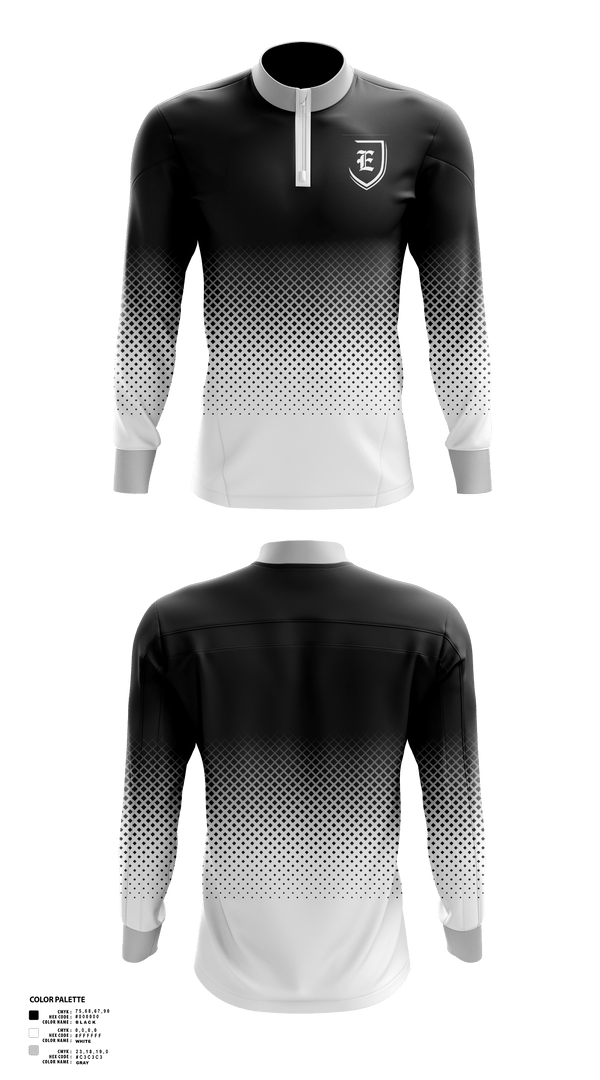 Quarter Zip Jacket, Ellsworth High School Basketball, Men's Basketball, Teamtime, Team time, sublimation, custom sports apparel, team uniforms, spirit wear, spiritwear, sports uniforms, custom shirts, team store, custom team store, fundraiser sports, apparel fundraiser