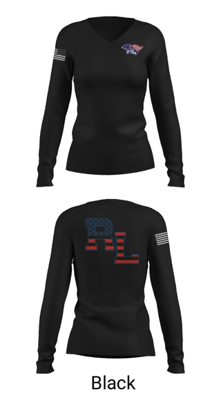 Womens Long Sleeve Vneck Shirt, Red Land High School Cheer, Cheer, Teamtime, Team time, sublimation, custom sports apparel, team uniforms, spirit wear, spiritwear, sports uniforms, custom shirts, team store, custom team store, fundraiser sports, apparel fundraiser