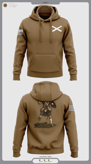 Hoodie, B BRTY 119th FA, National Guard, Teamtime, Team time, sublimation, custom sports apparel, team uniforms, spirit wear, spiritwear, sports uniforms, custom shirts, team store, custom team store, fundraiser sports, apparel fundraiser