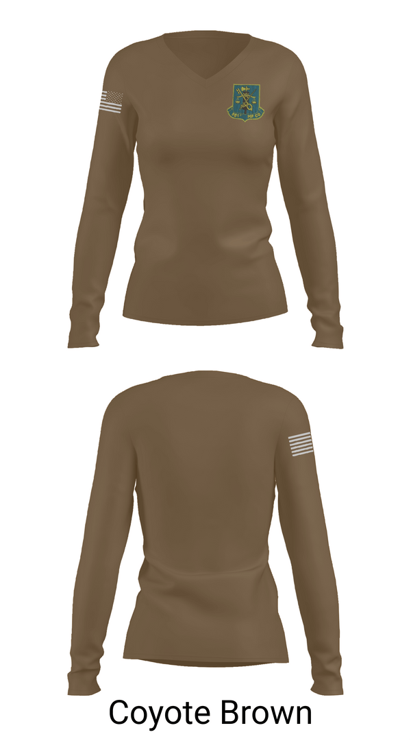 Womens Long Sleeve Vneck Shirt, 981st MP CO, , Teamtime, Team time, sublimation, custom sports apparel, team uniforms, spirit wear, spiritwear, sports uniforms, custom shirts, team store, custom team store, fundraiser sports, apparel fundraiser