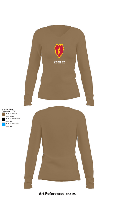 25th ID 51573122 Women's Long Sleeve V-neck Shirt - 2