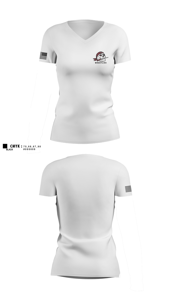 Womens Short Sleeve Vneck Shirt, Braden River High School Wrestling, Wrestling, Teamtime, Team time, sublimation, custom sports apparel, team uniforms, spirit wear, spiritwear, sports uniforms, custom shirts, team store, custom team store, fundraiser sports, apparel fundraiser