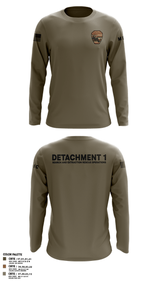 Long Sleeve Performance Shirt, Detachment 1, Air Force, Teamtime, Team time, sublimation, custom sports apparel, team uniforms, spirit wear, spiritwear, sports uniforms, custom shirts, team store, custom team store, fundraiser sports, apparel fundraiser