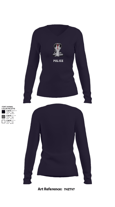 Harbor Police SRT 25463052 Women's Long Sleeve V-neck Shirt - 22